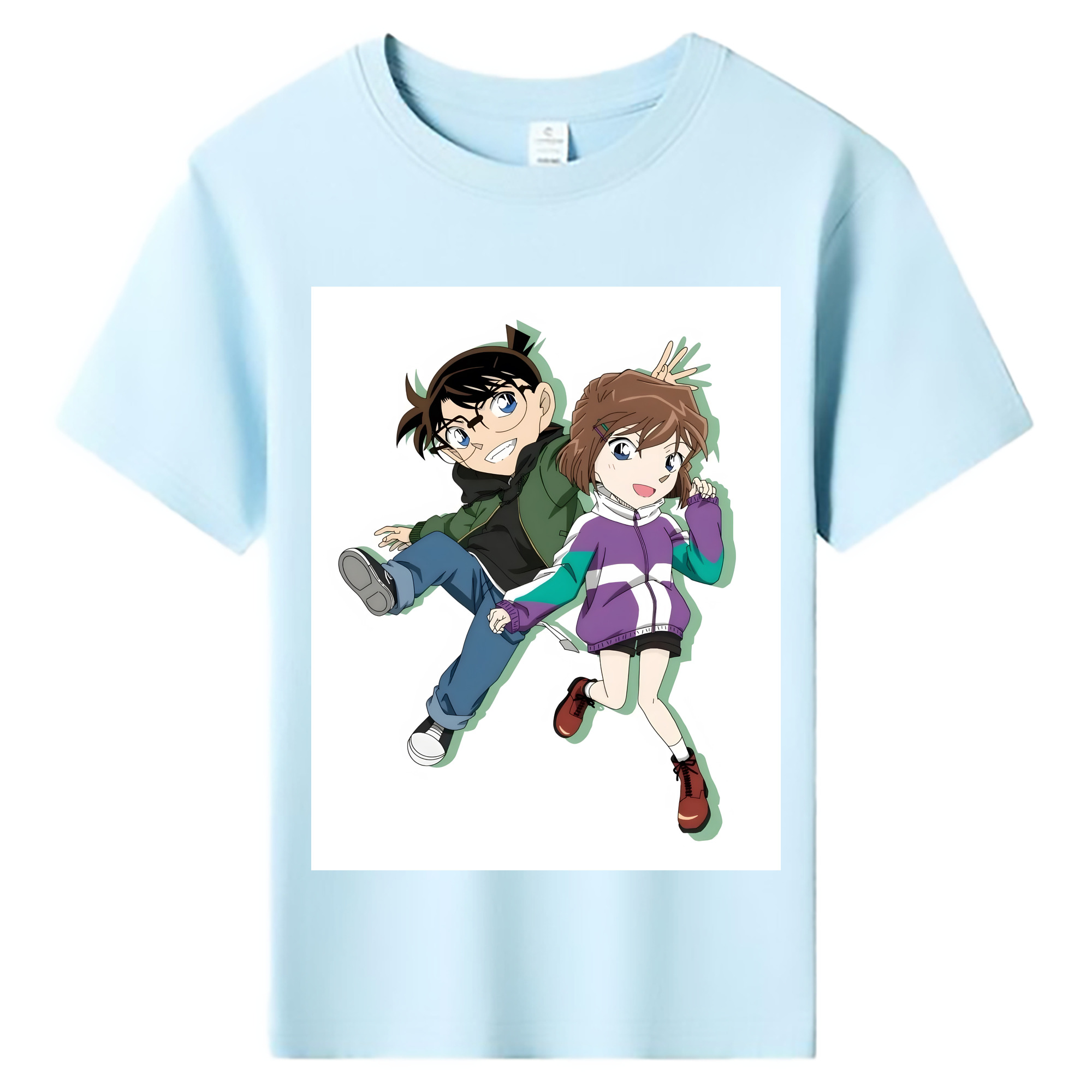 （画像用） 名探偵コナン 灰原 哀 はいばら あい Detective Conan Anita Hailey、Vi Graythorn Haibara Ai 綿100％キッズTシャツ（フロントプリント）
